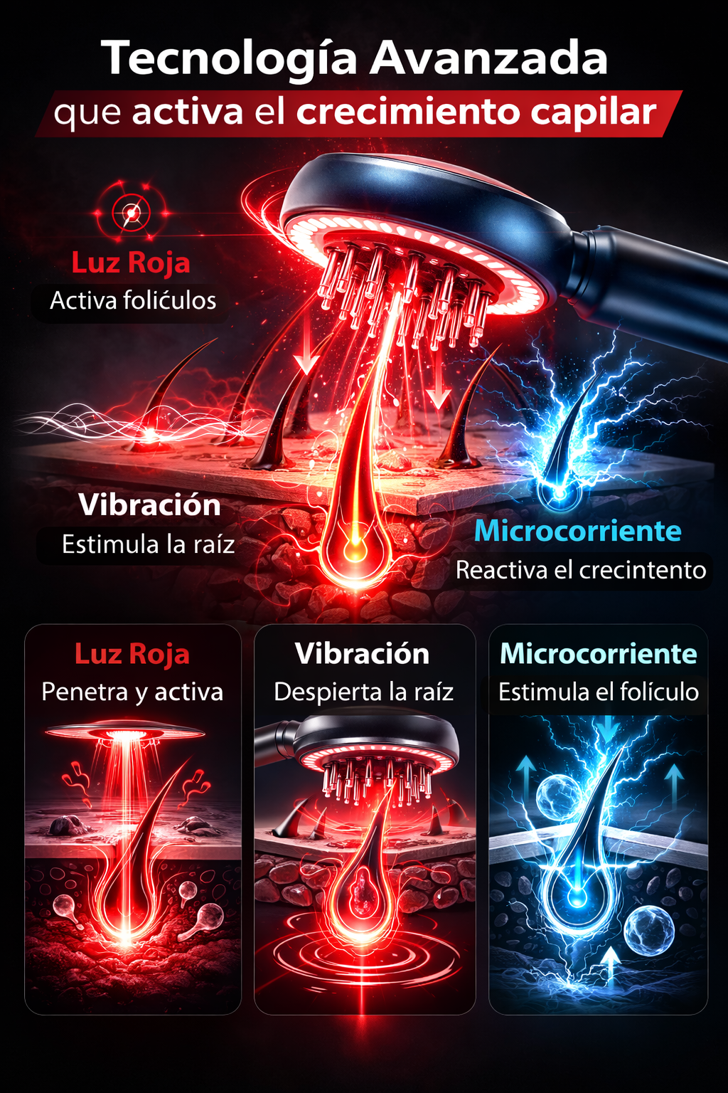 Cepillo de Crecimiento Capilar